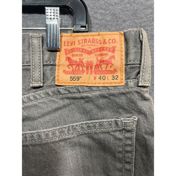 Levi 559 Mens Relaxed Straight Jenas Size 40 ( Length has been adjusted ) - Picture 6 of 8